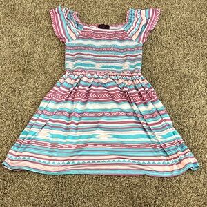 Colorful Striped Mini Dress